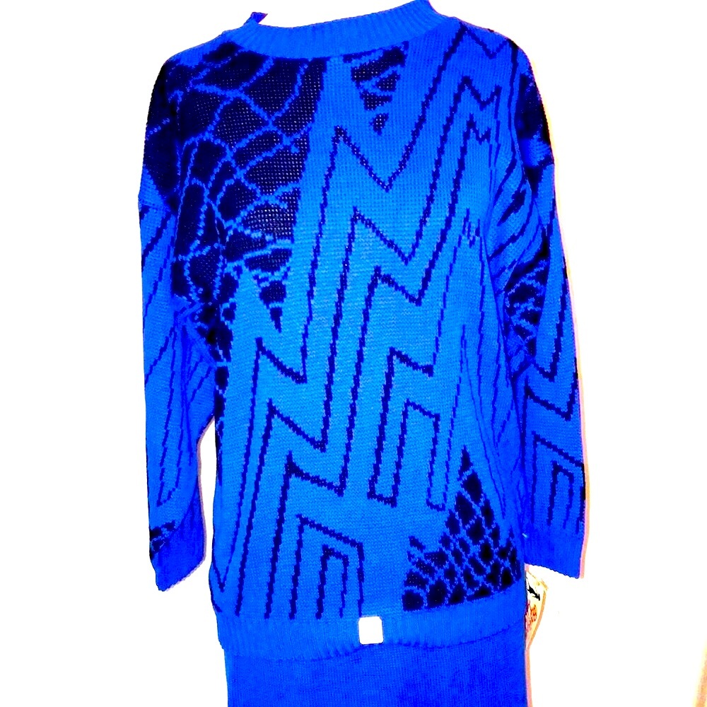 ❤️ Women’s RARE FIND VINTAGE NWT 1960s Two Piece Blue Sweater Skirt Set. Sz S.